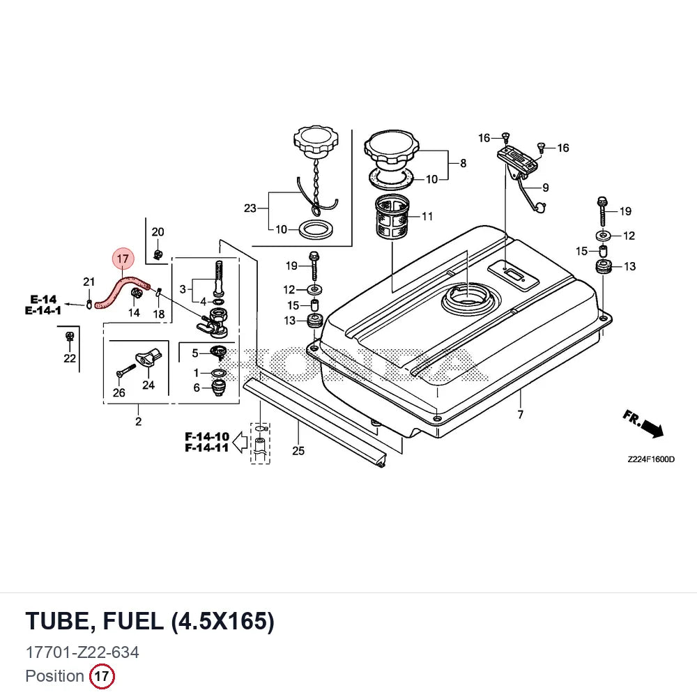 TUBE, FUEL (4.5X165)