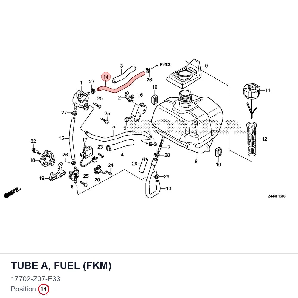 TUBE A, FUEL (FKM)
