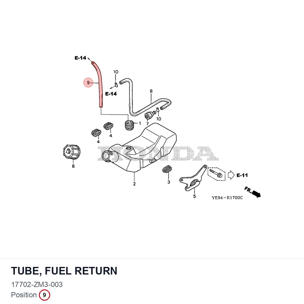 TUBE, FUEL RETURN
