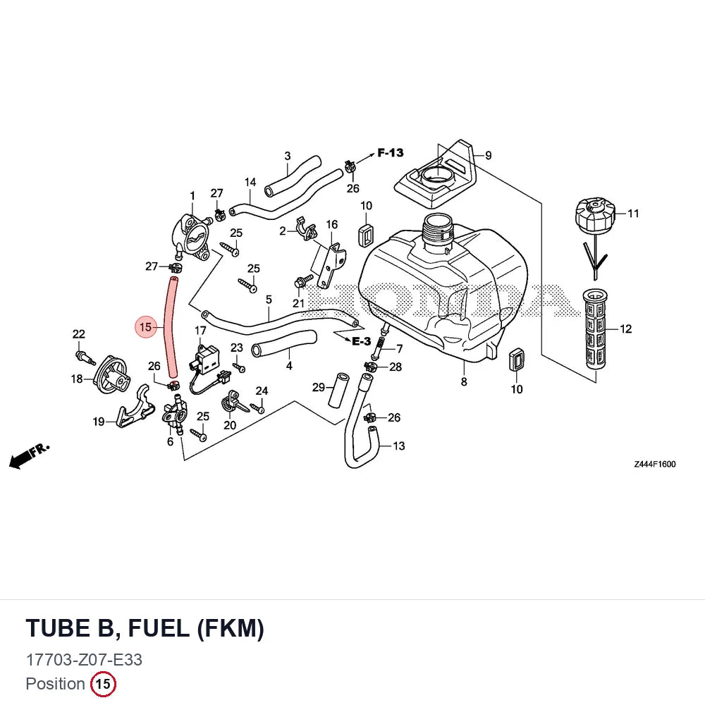 TUBE B, FUEL (FKM)