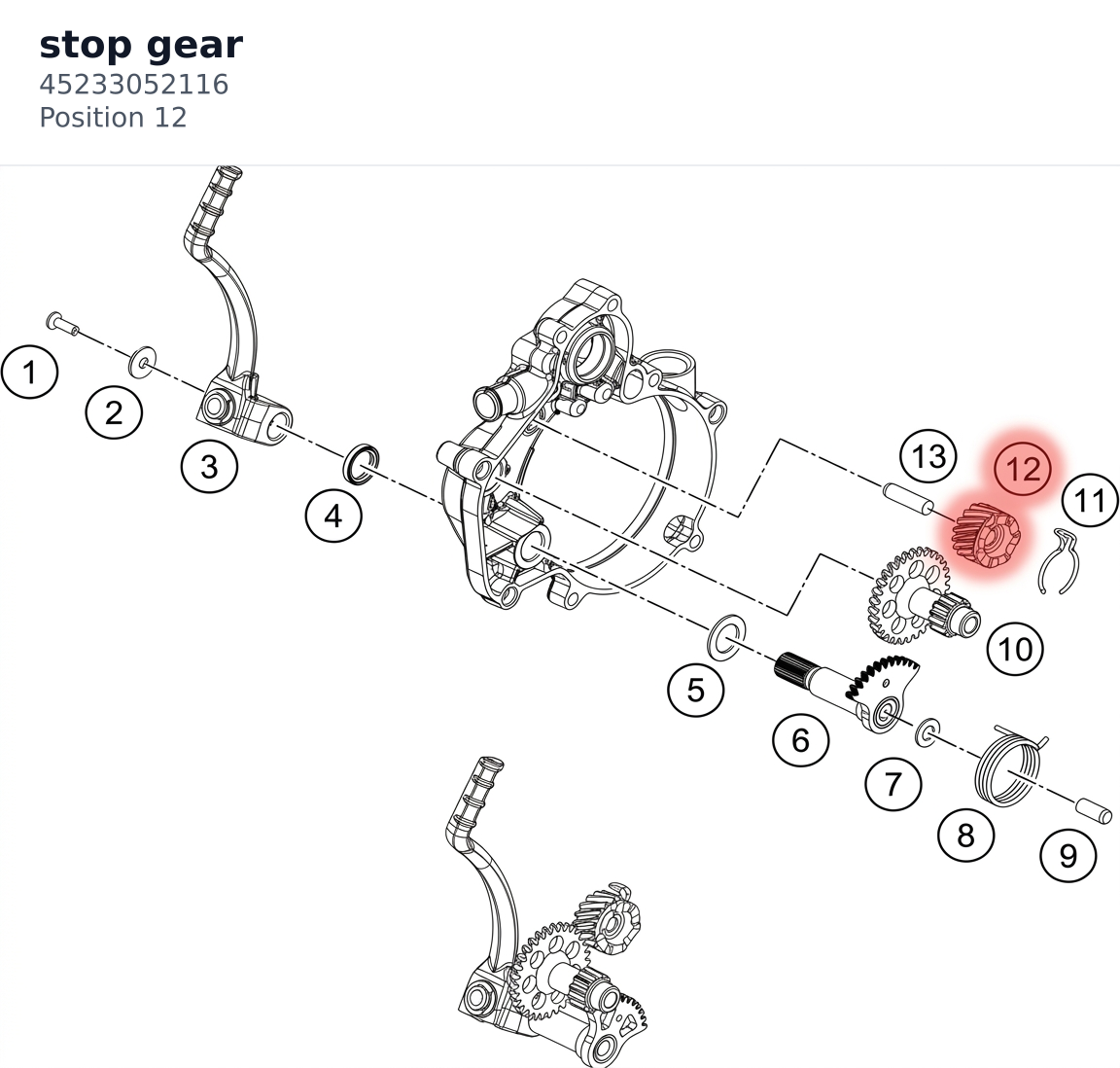 Diagram preview: stop gear (45233052116)