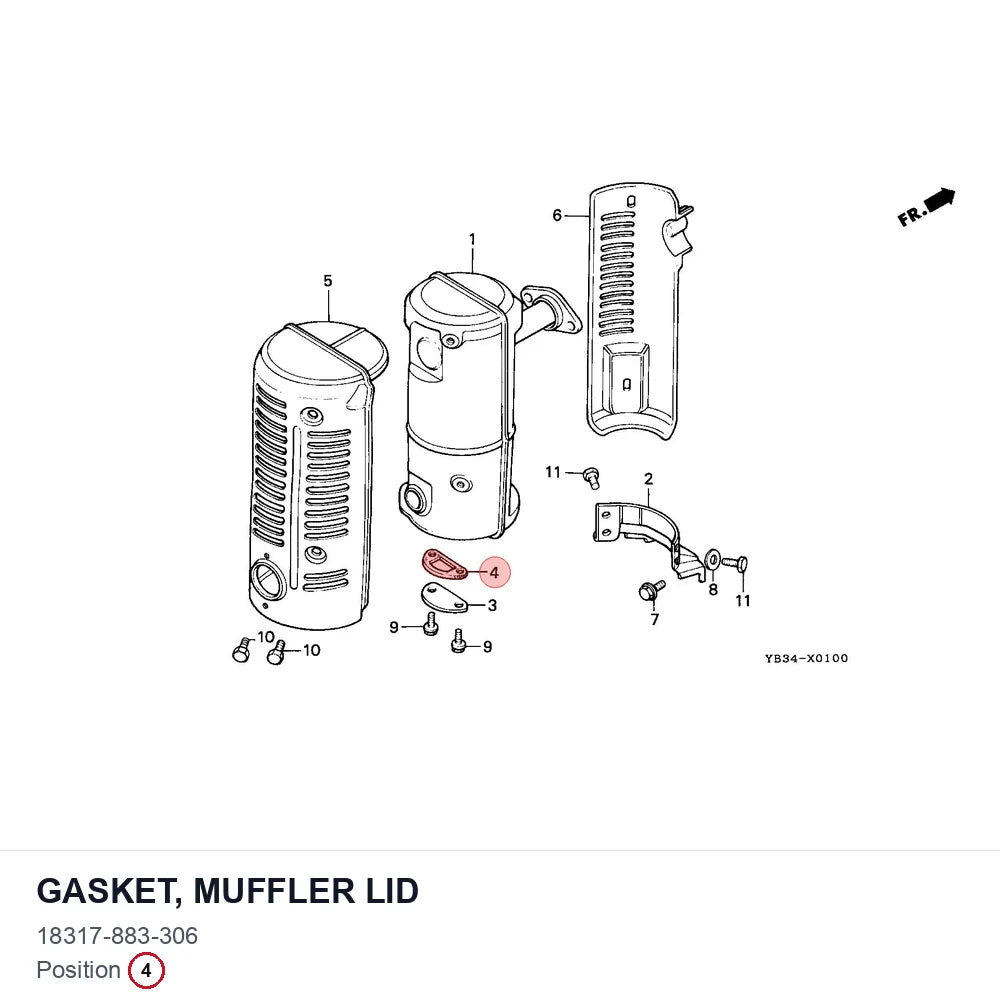 GASKET, MUFFLER LID