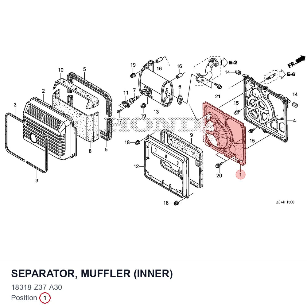 SEPARATOR, MUFFLER (INNER)