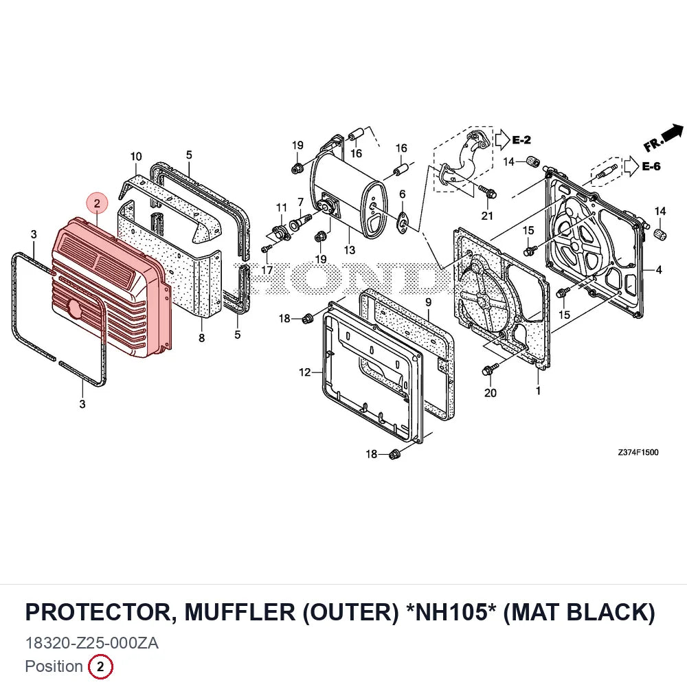 PROTECTOR, MUFFLER (OUTER) *NH105* (MAT BLACK)