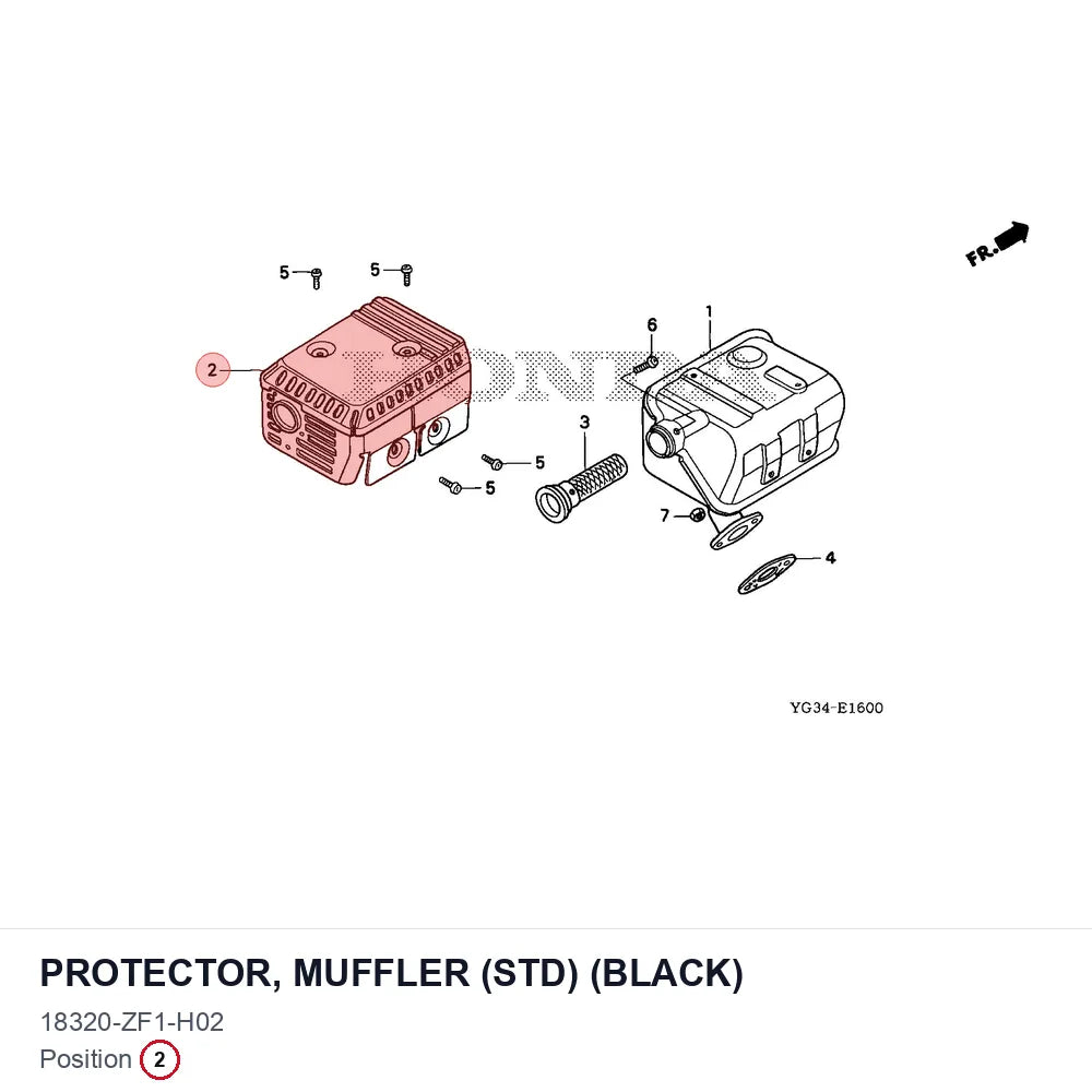 PROTECTOR, MUFFLER (STD) (BLACK)
