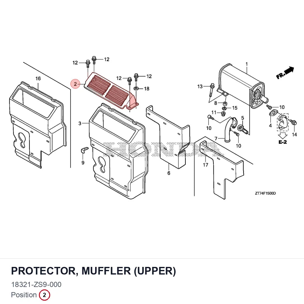 PROTECTOR, MUFFLER (UPPER)