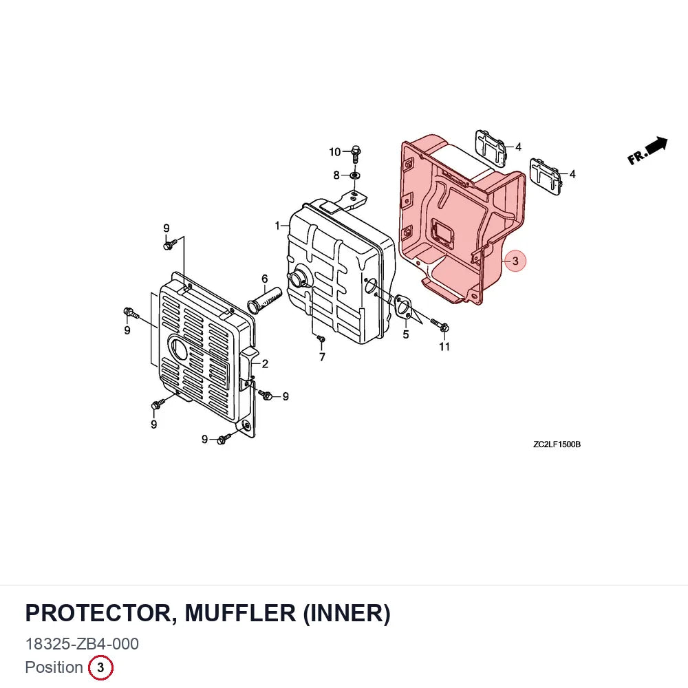 PROTECTOR, MUFFLER (INNER)