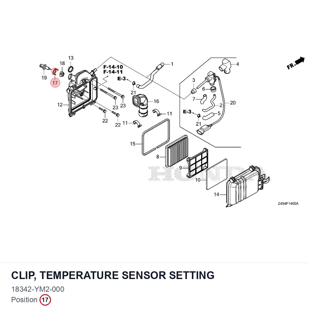 CLIP, TEMPERATURE SENSOR SETTING
