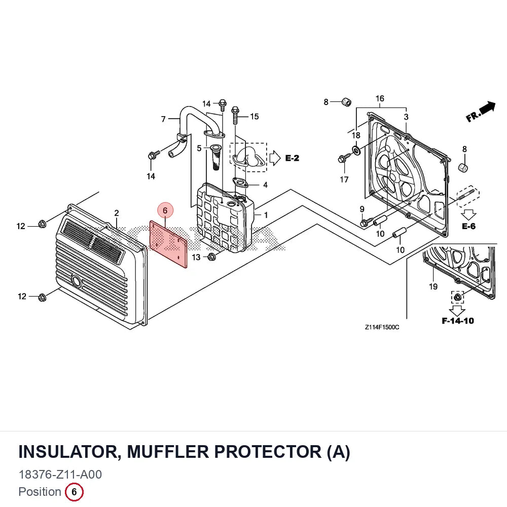 INSULATOR, MUFFLER PROTECTOR (A)