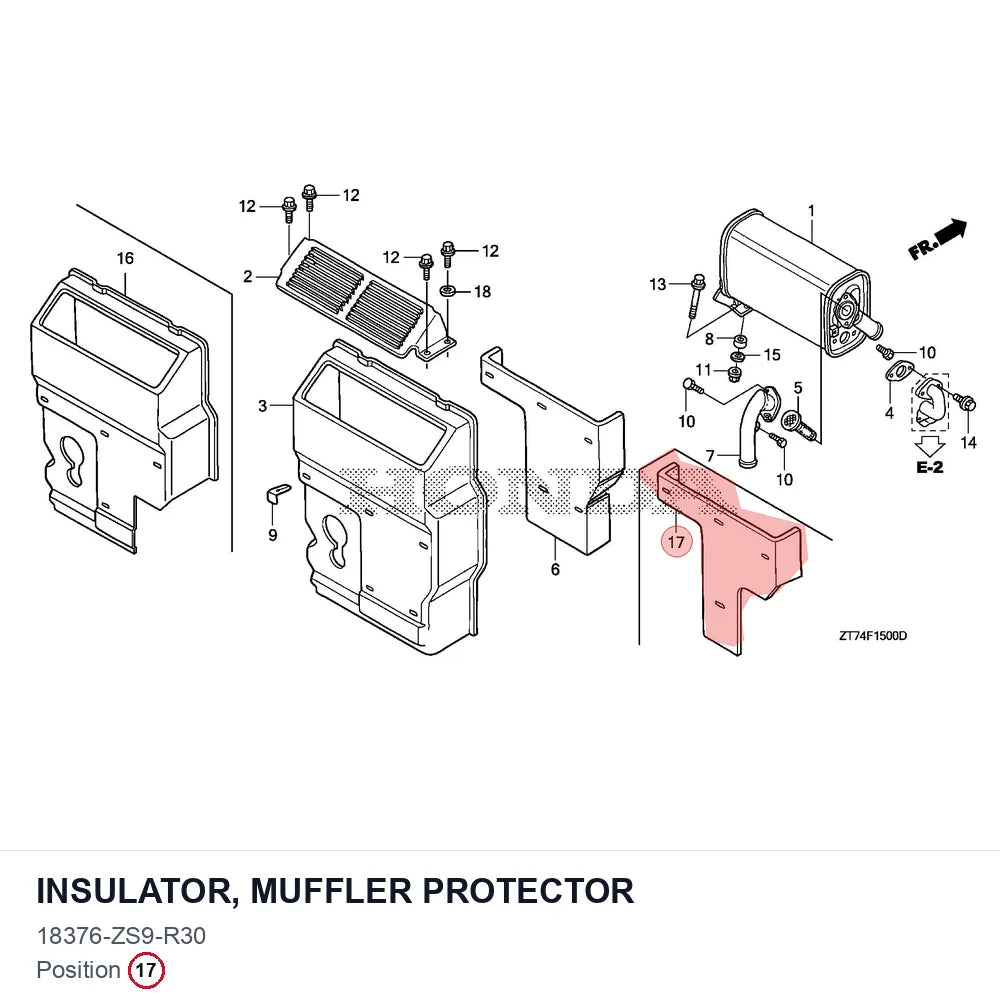 INSULATOR, MUFFLER PROTECTOR