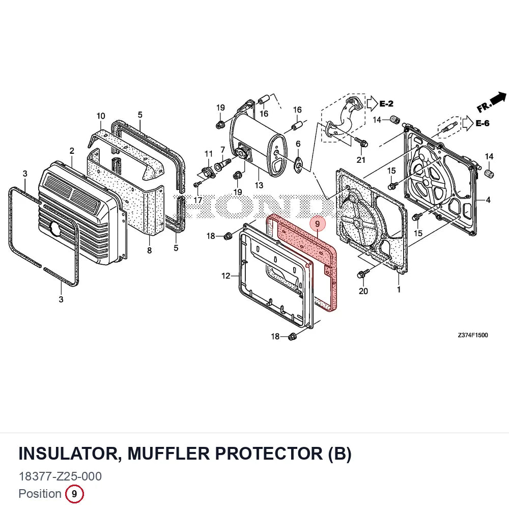 INSULATOR, MUFFLER PROTECTOR (B)
