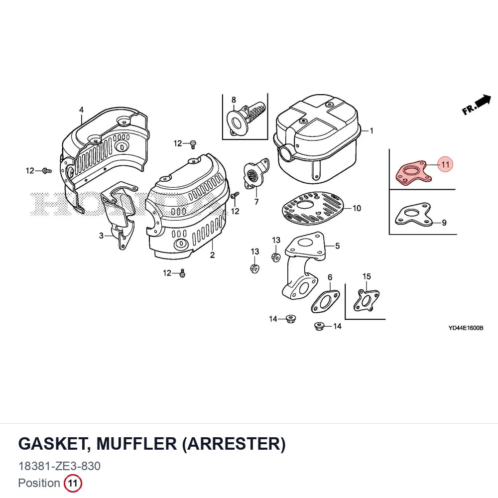GASKET, MUFFLER (ARRESTER)