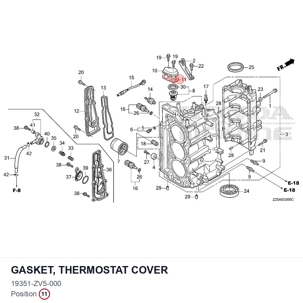 GASKET, THERMOSTAT COVER