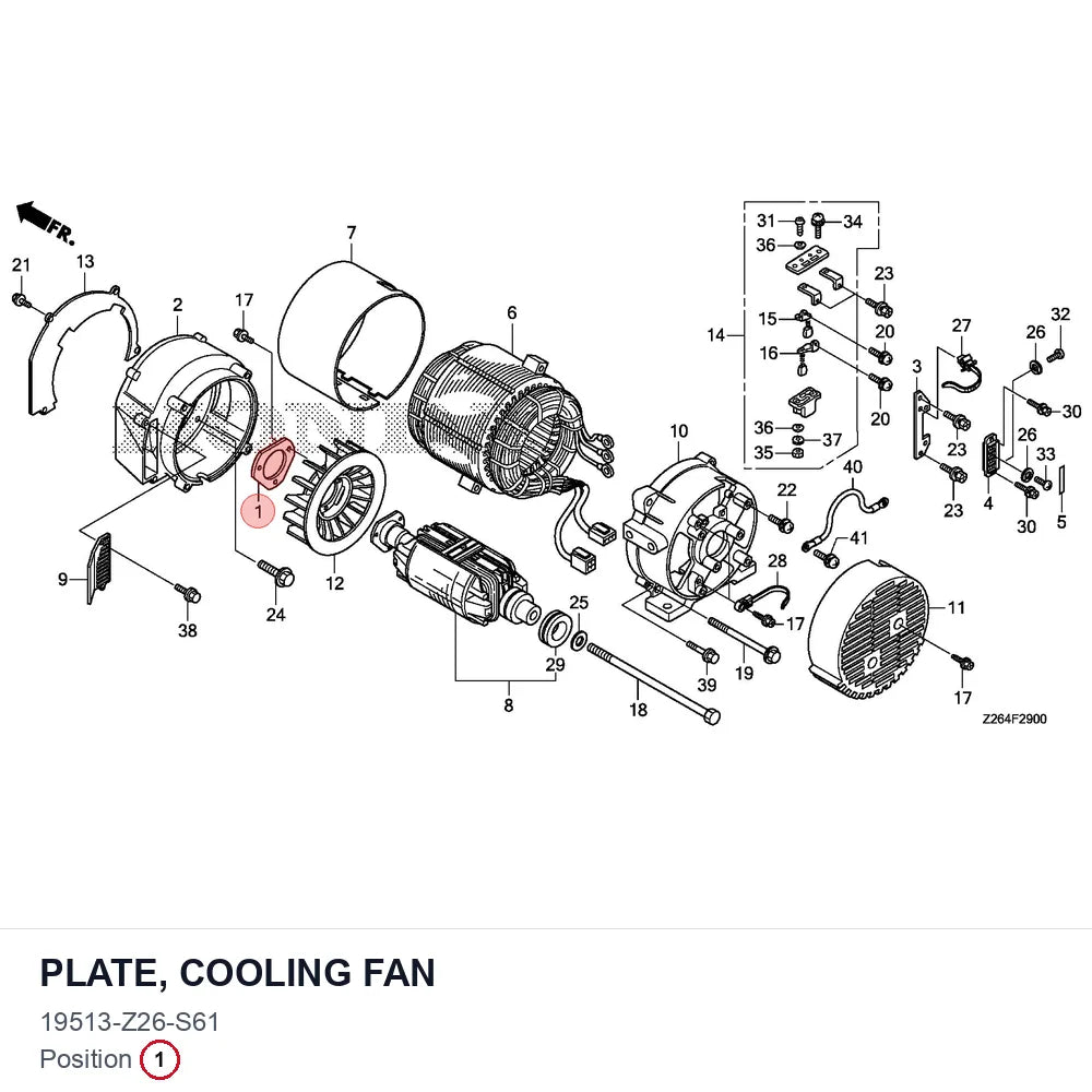 PLATE, COOLING FAN