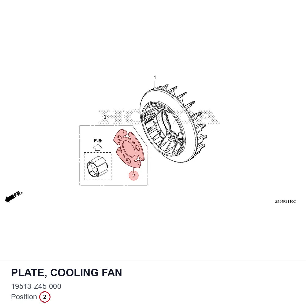 PLATE, COOLING FAN