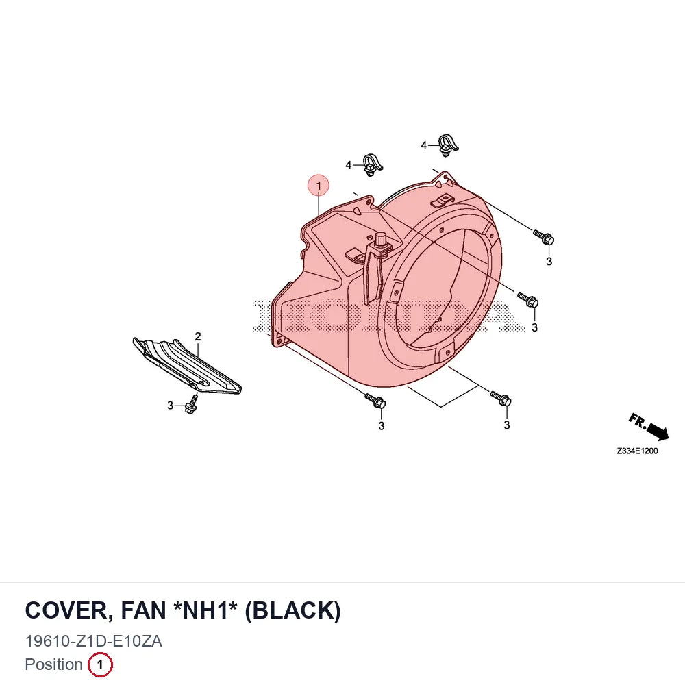 COVER, FAN *NH1* (BLACK)