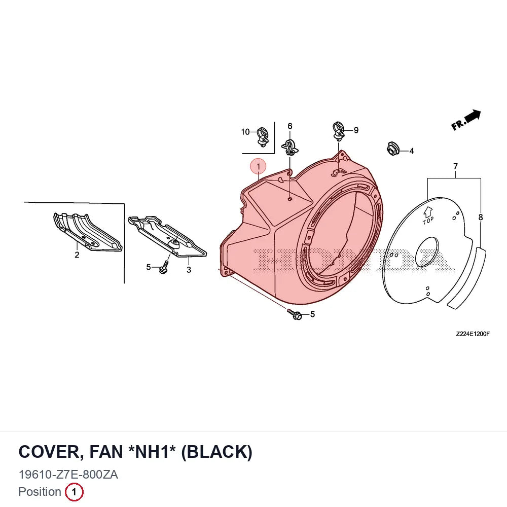 COVER, FAN *NH1* (BLACK)