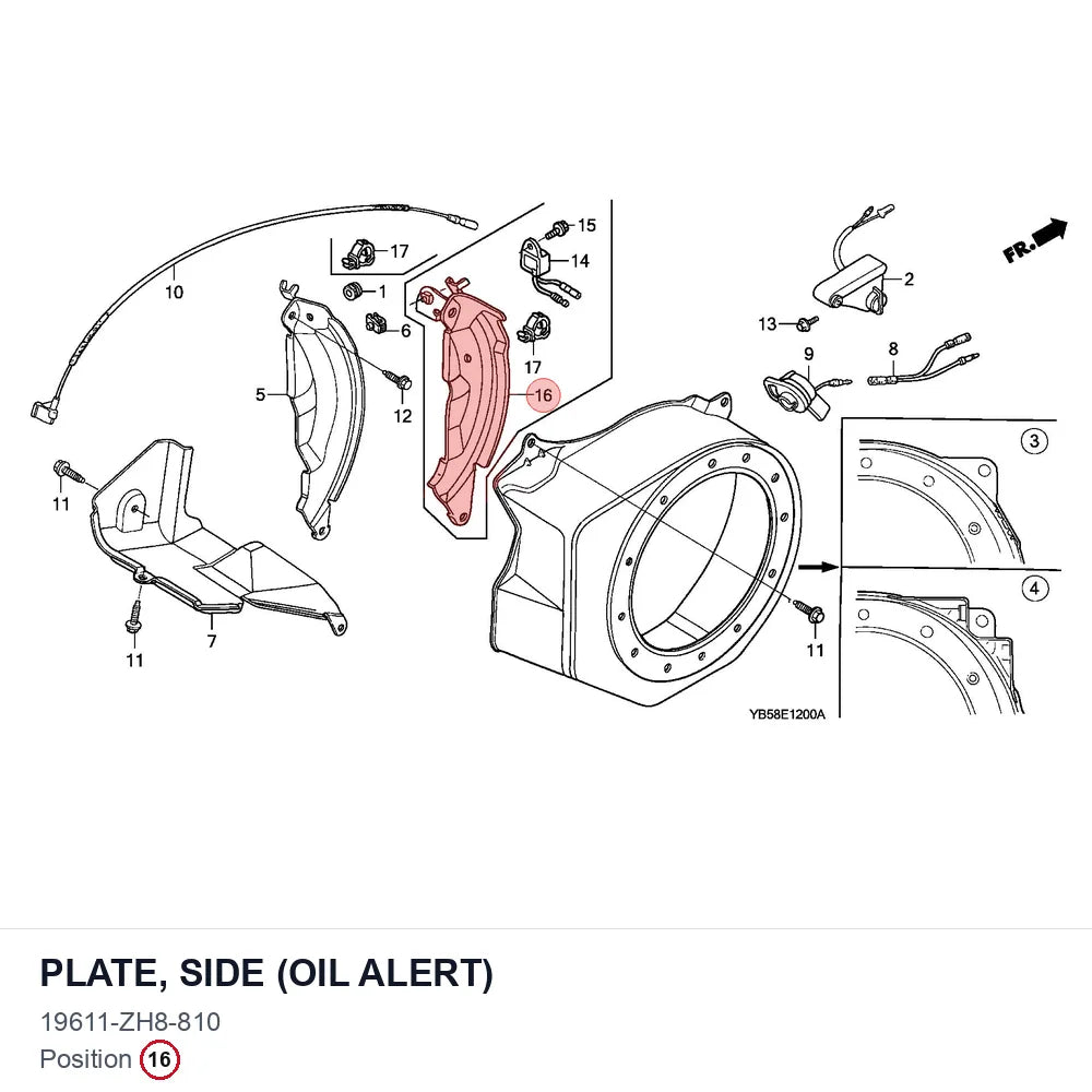 PLATE, SIDE (OIL ALERT)