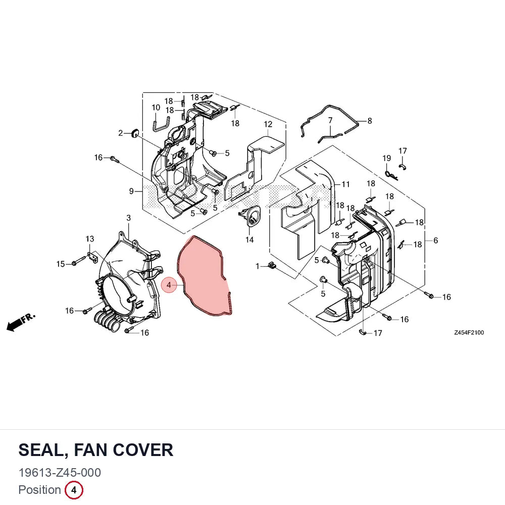 SEAL, FAN COVER