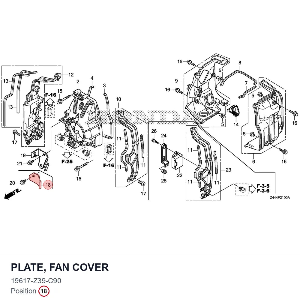 PLATE, FAN COVER