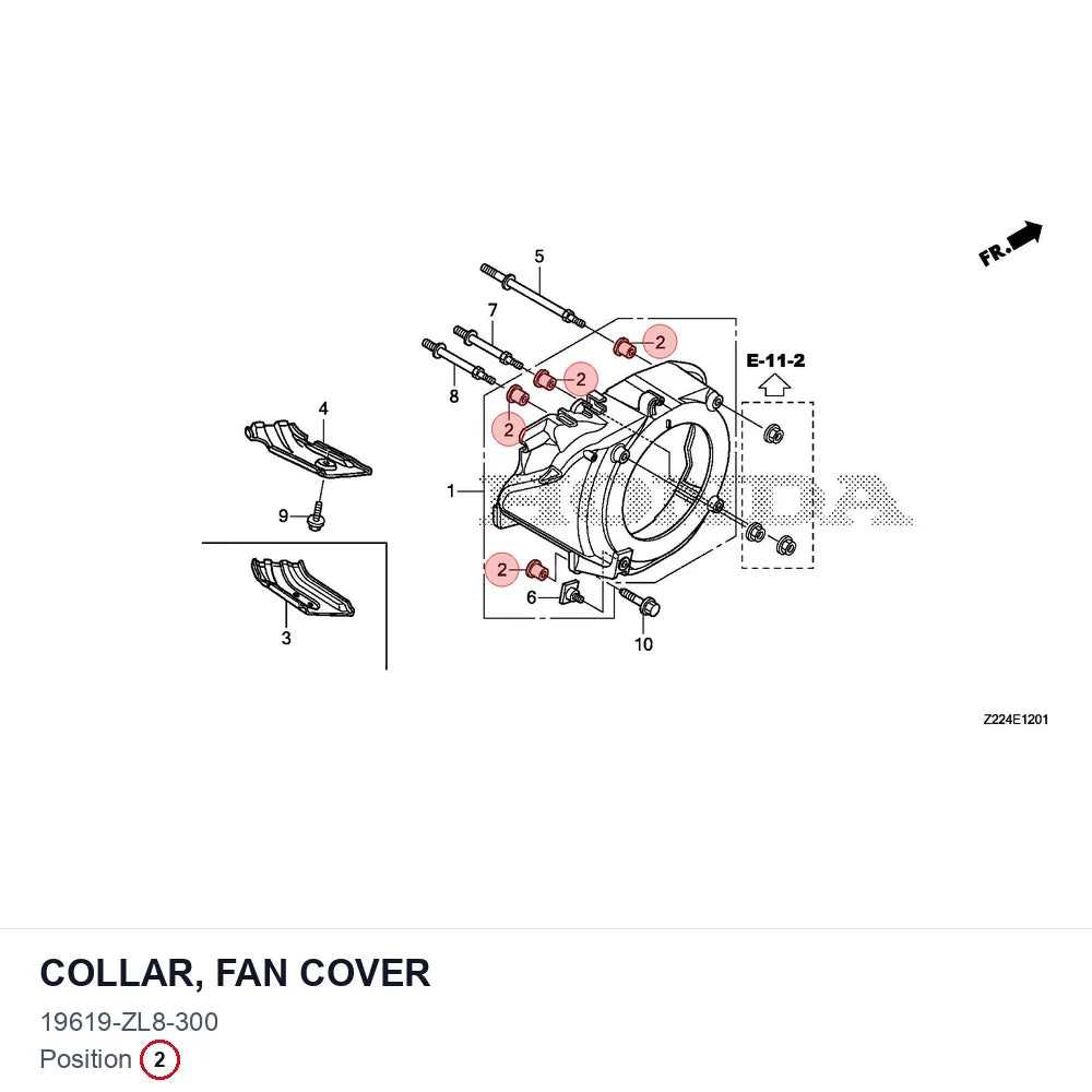 COLLAR, FAN COVER