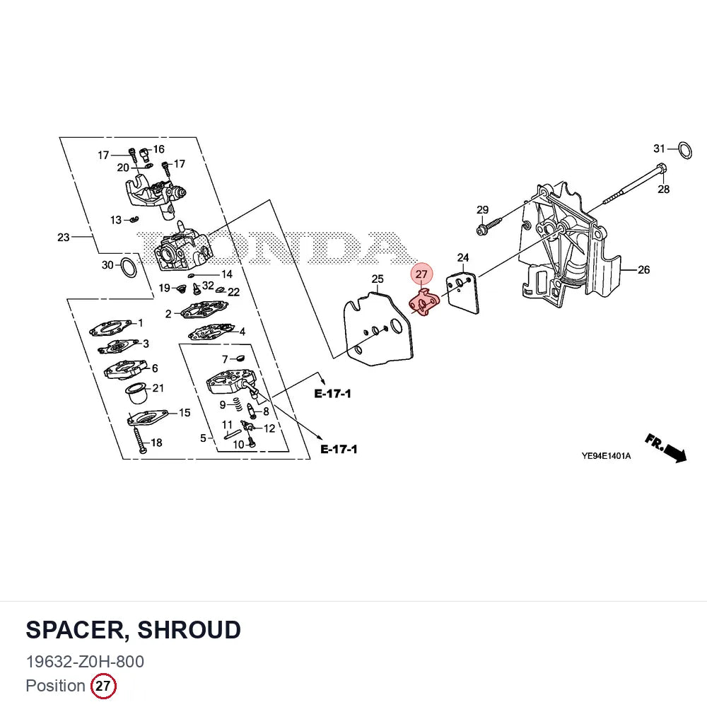 SPACER, SHROUD
