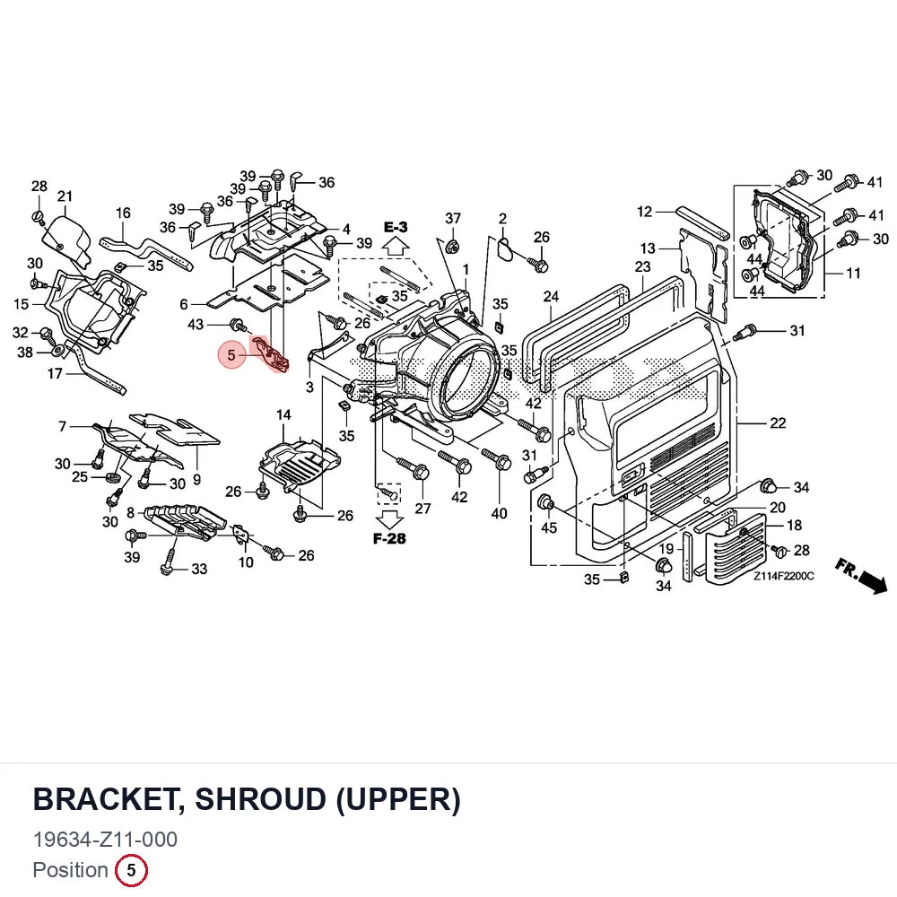 BRACKET, SHROUD (UPPER)