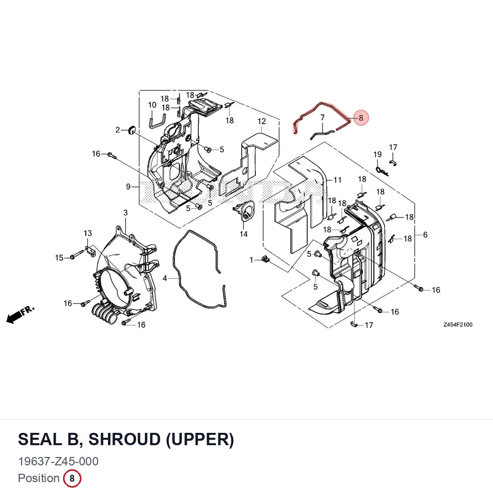 SEAL B, SHROUD (UPPER)