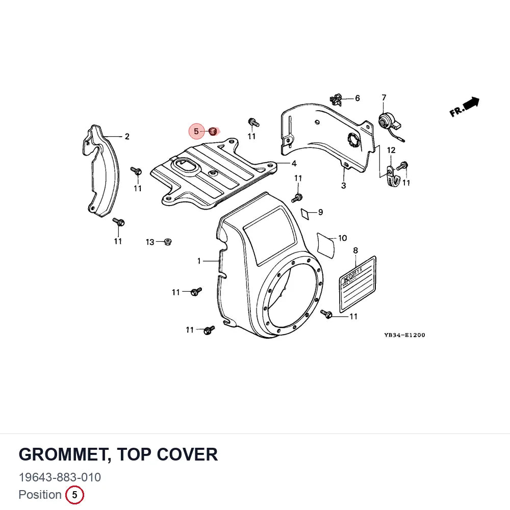 GROMMET, TOP COVER