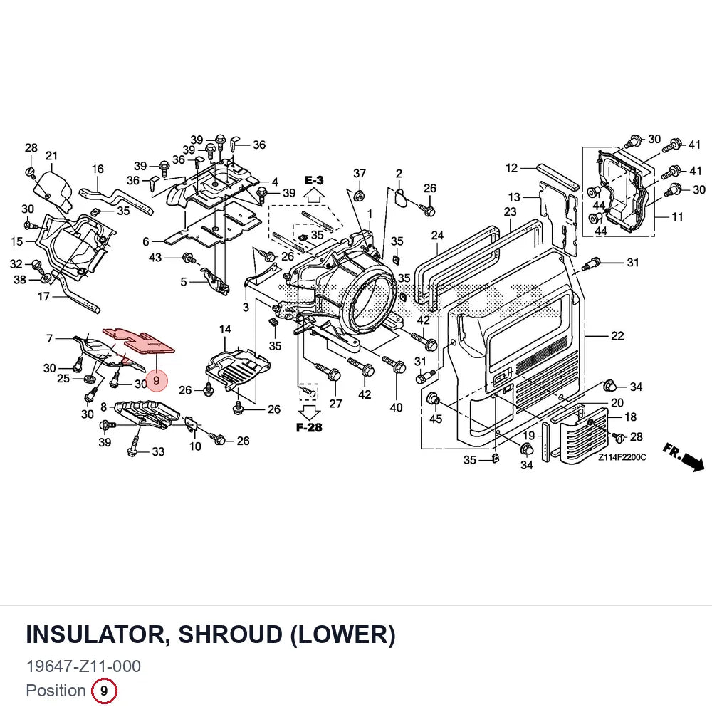 INSULATOR, SHROUD (LOWER)