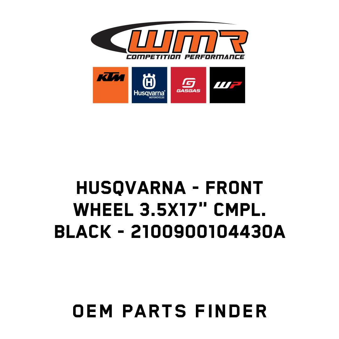 Front wheel 3.5x17" cmpl. black