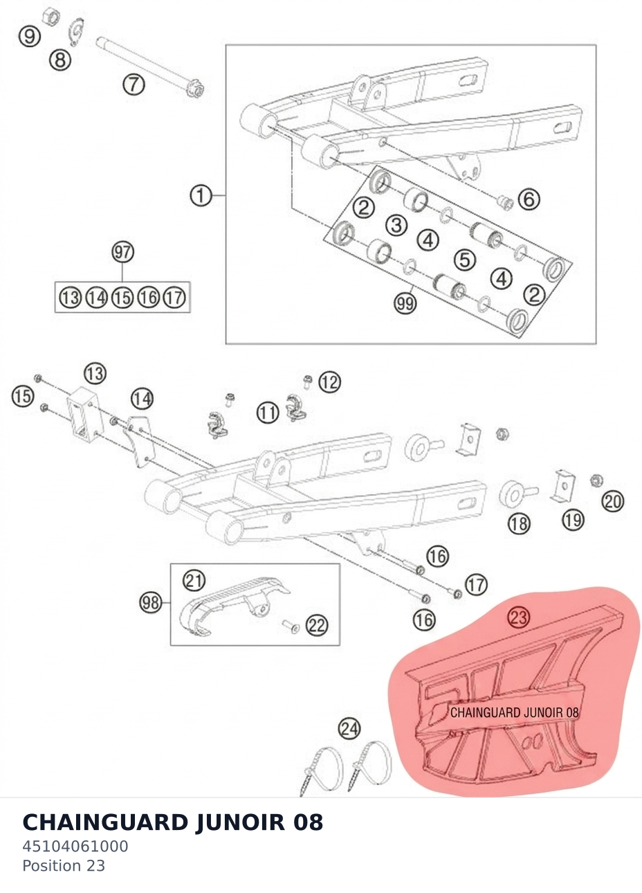 Diagram preview: CHAINGUARD JUNOIR 08 (45104061000)