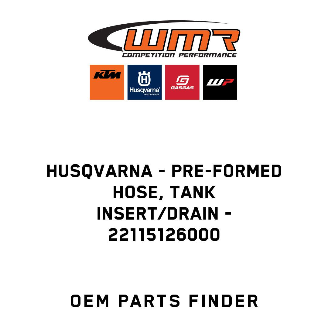 Pre-formed hose, tank insert/drain