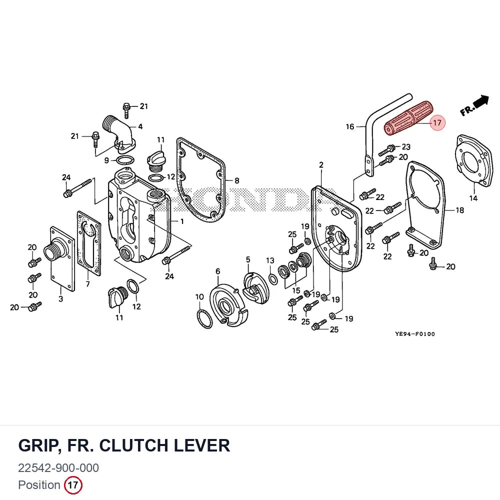 GRIP, FR. CLUTCH LEVER