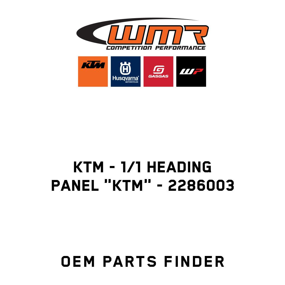 1/1 Heading Panel "KTM"