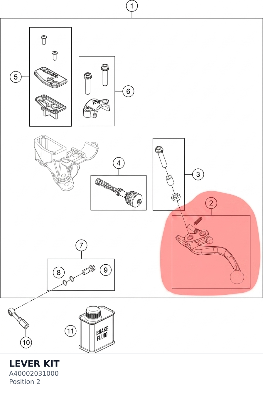 Diagram preview: LEVER KIT (A40002031000)