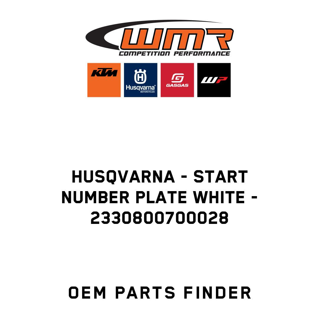 Start number plate white