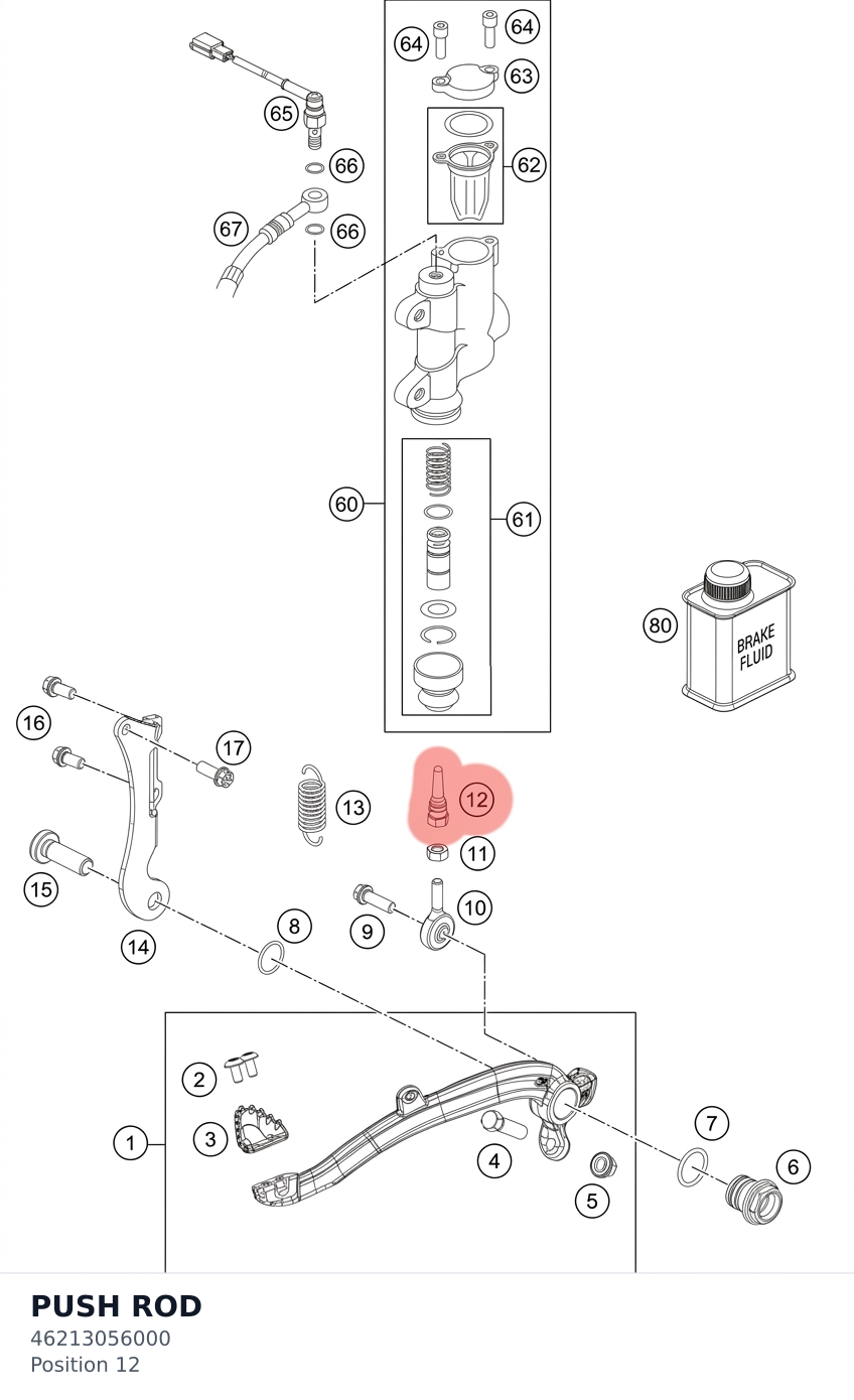 Diagram preview: PUSH ROD (46213056000)