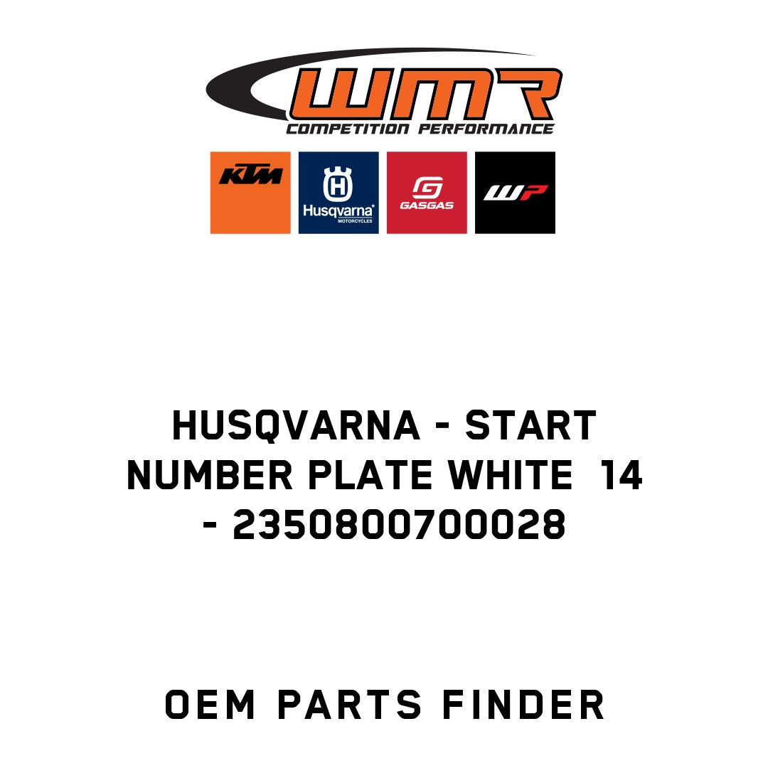 START NUMBER PLATE WHITE  14