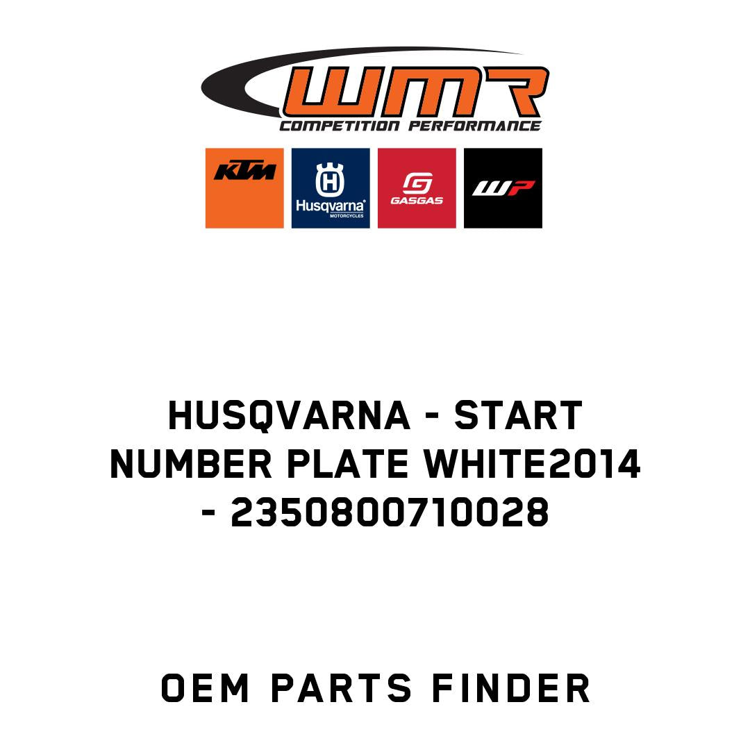 START NUMBER PLATE WHITE2014