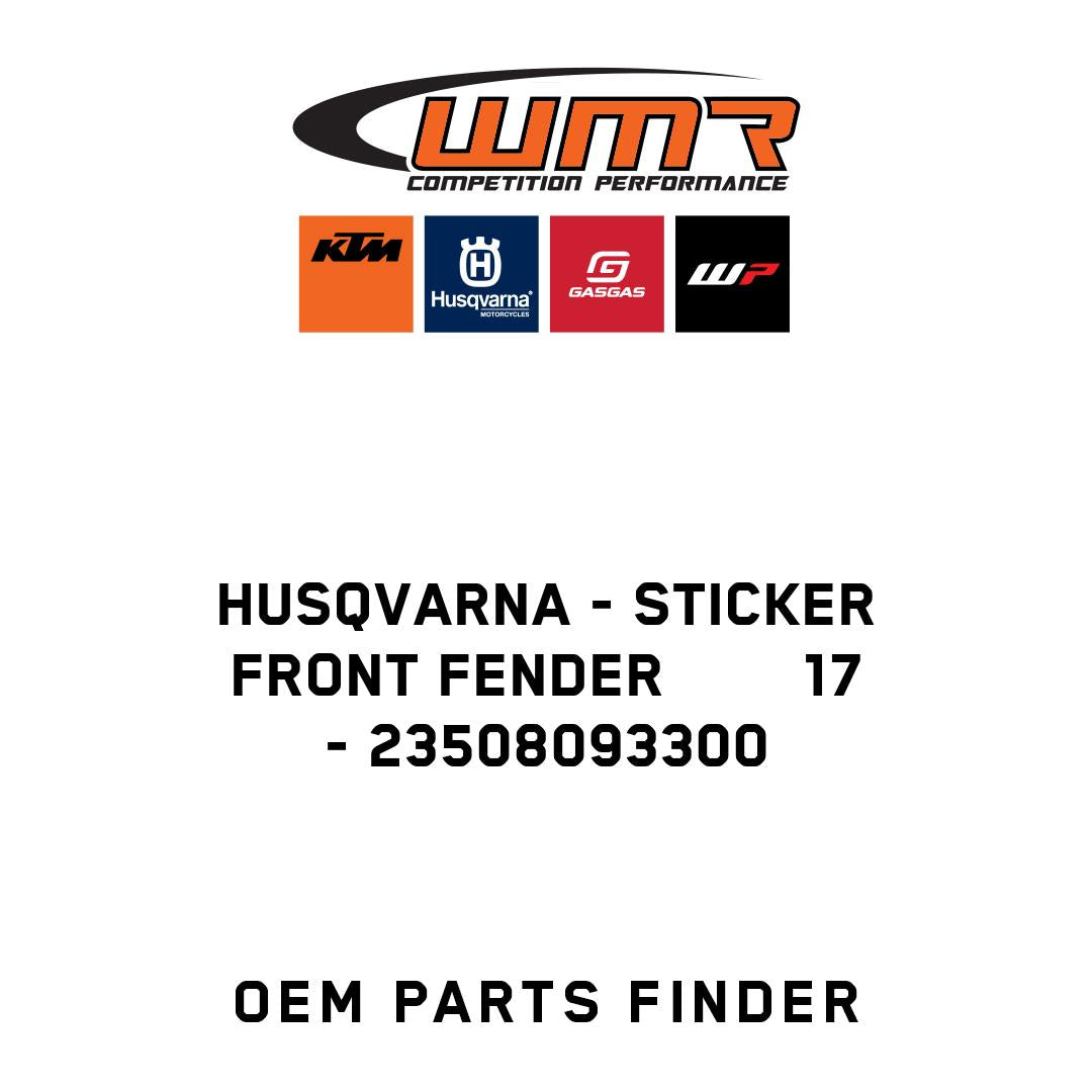 STICKER FRONT FENDER        17