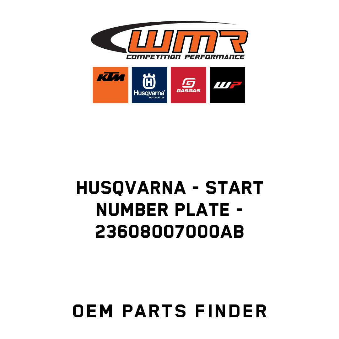 Start number plate