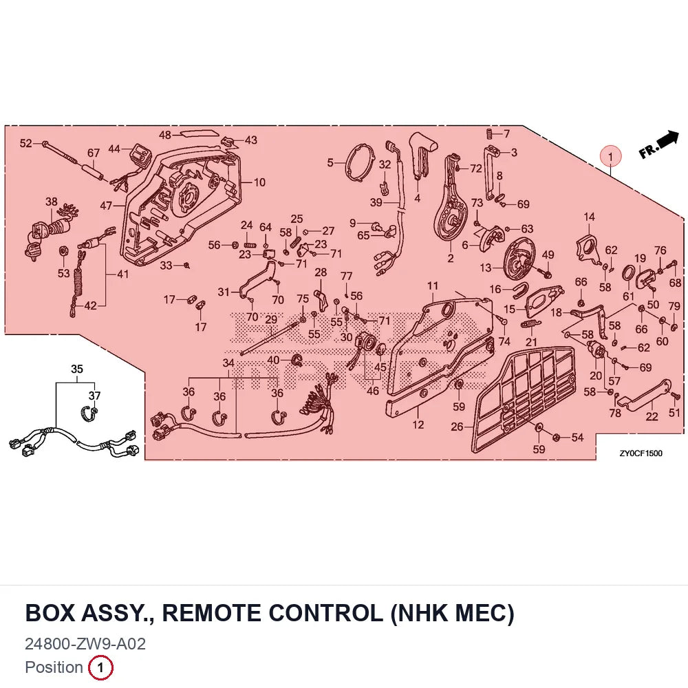 BOX ASSY., REMOTE CONTROL (NHK MEC)