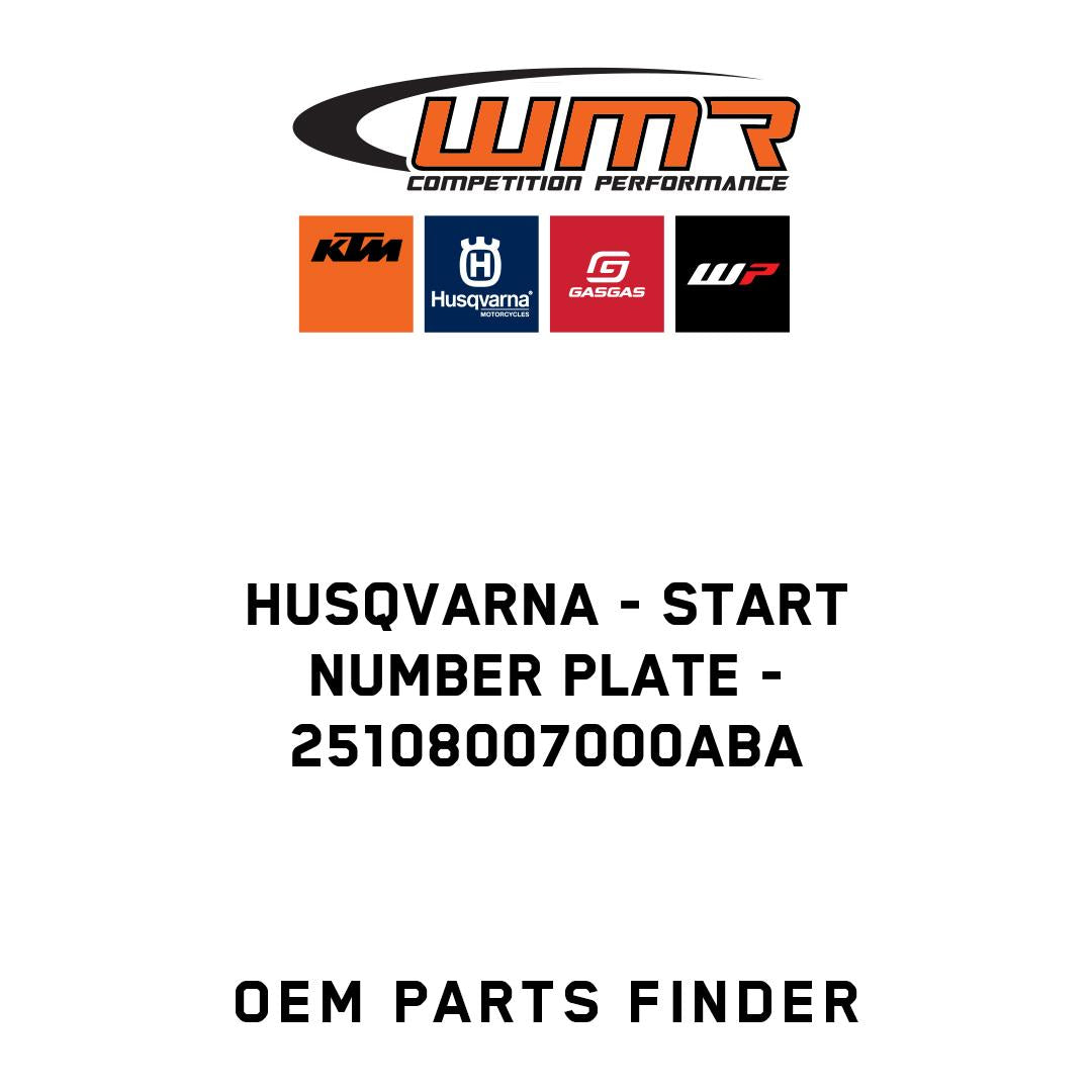 Start number plate