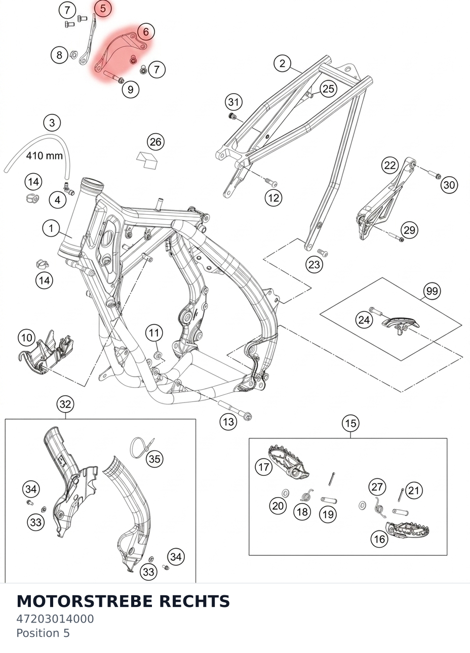 Diagram preview: MOTORSTREBE RECHTS (47203014000)