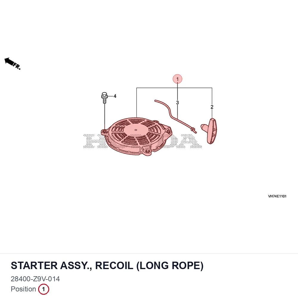 STARTER ASSY., RECOIL (LONG ROPE)