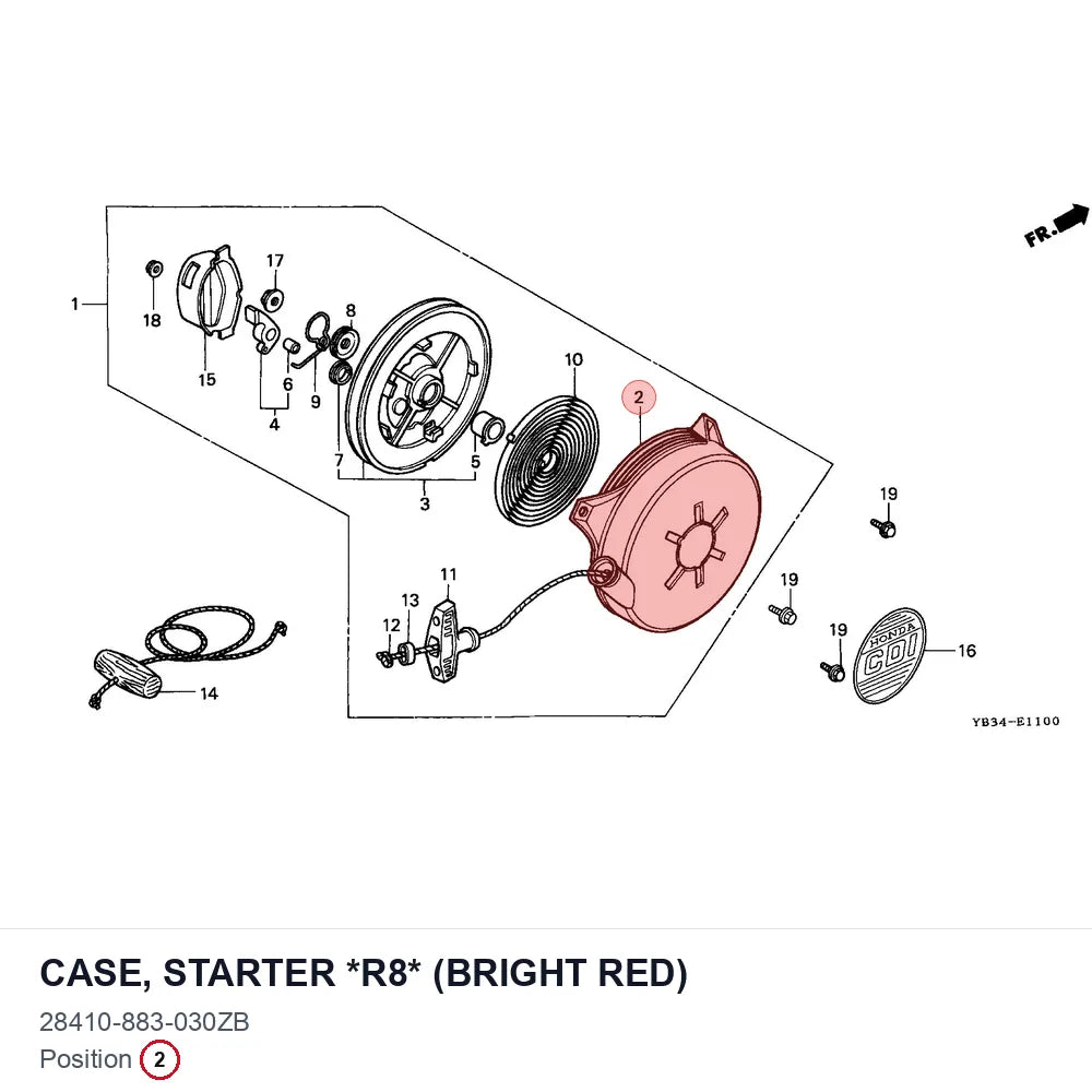 CASE, STARTER *R8* (BRIGHT RED)