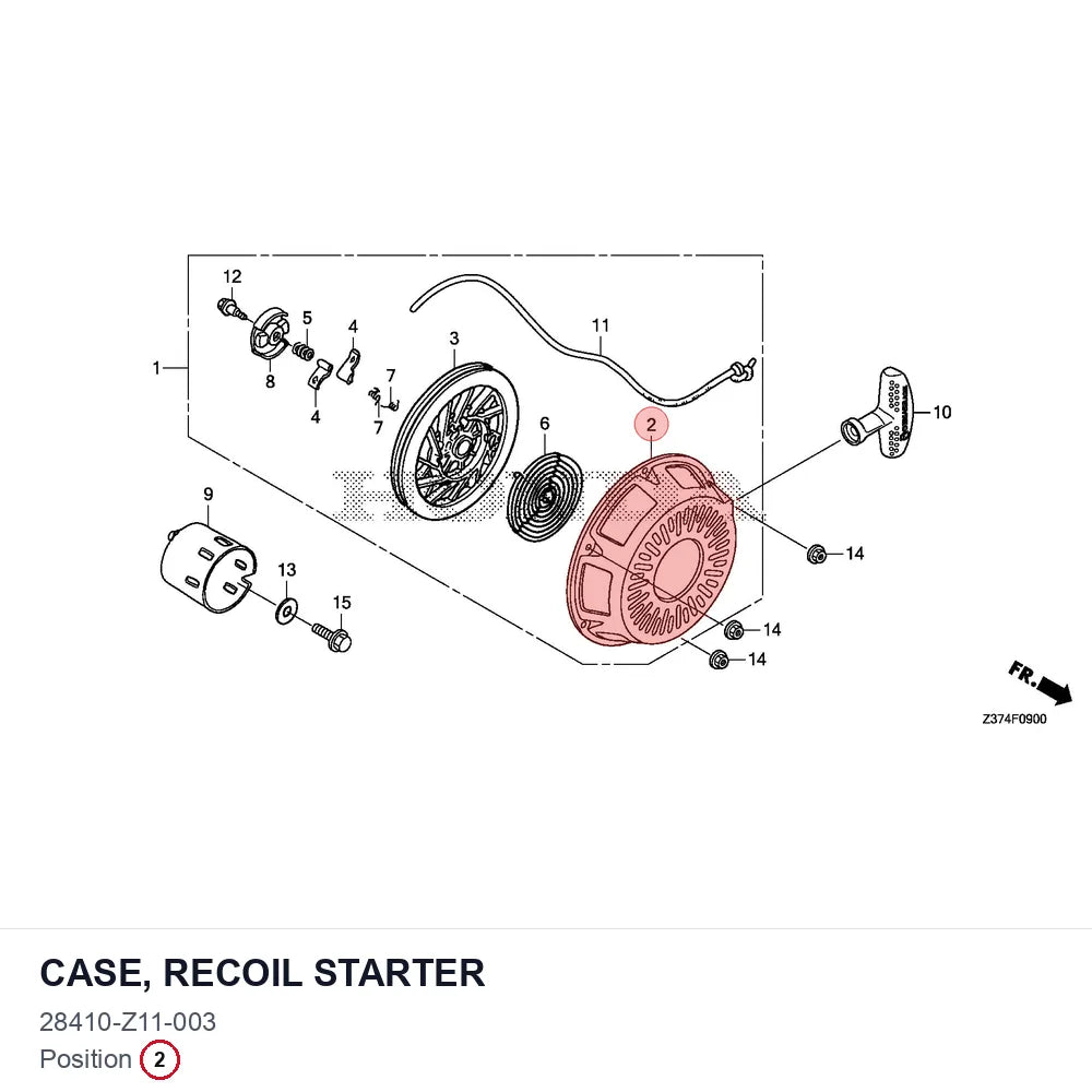 CASE, RECOIL STARTER
