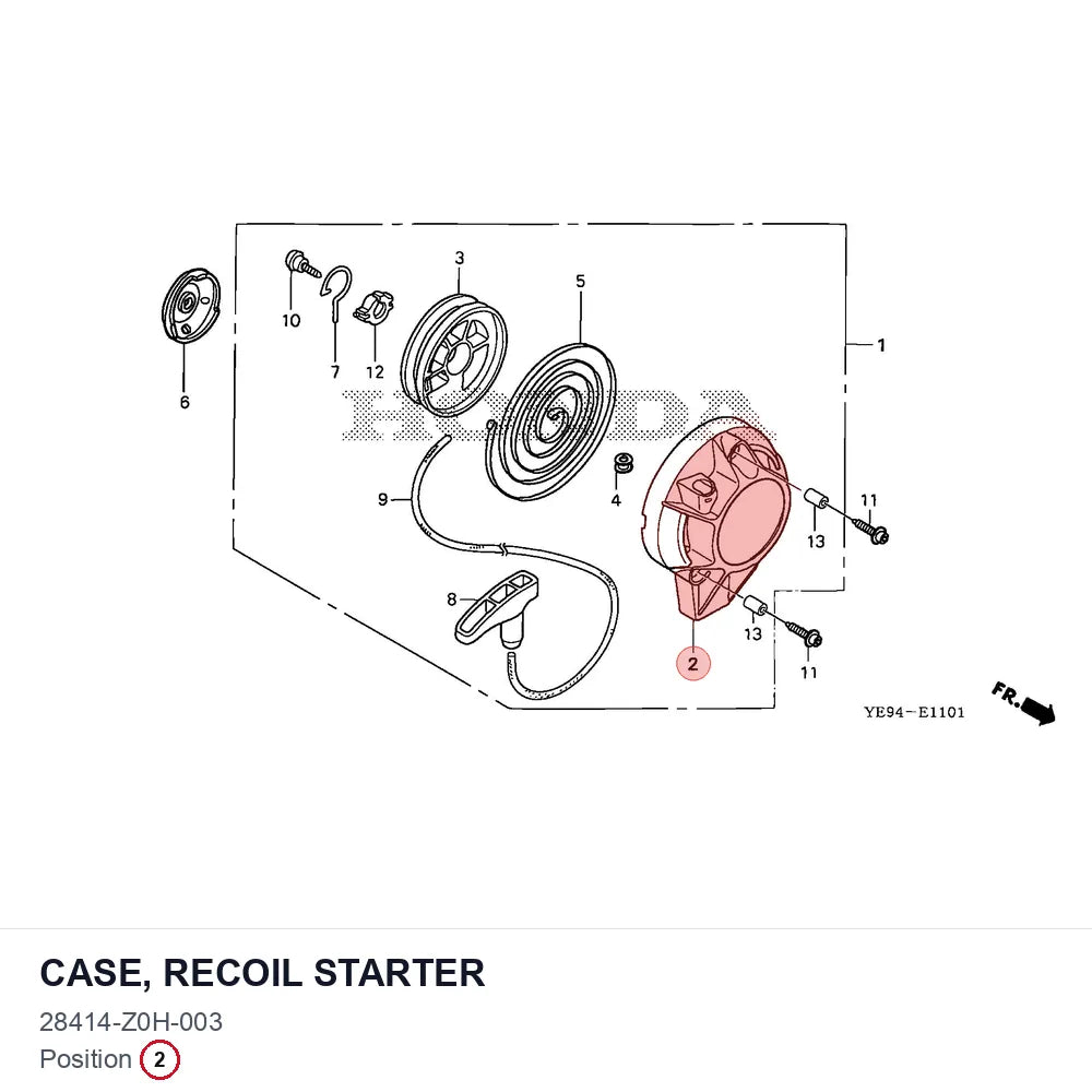 CASE, RECOIL STARTER