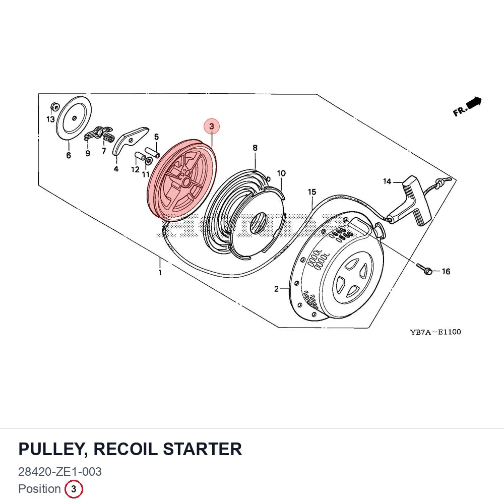 PULLEY, RECOIL STARTER